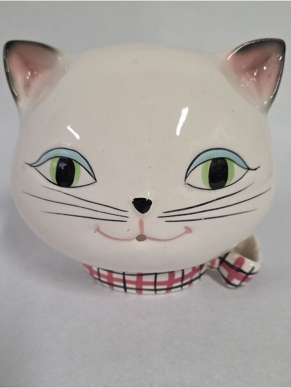 Vintage 1958 Holt Howard Ceramic Cat String Holder - Made In Japan